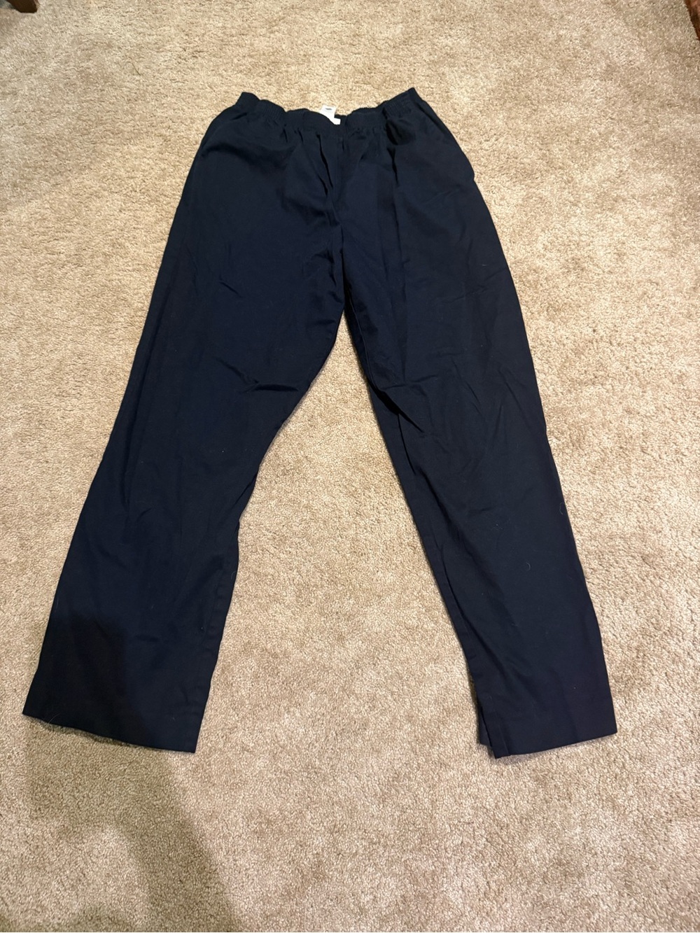 Alfred Dunner Navy Blue Pull On Elastic Waist Pants 12